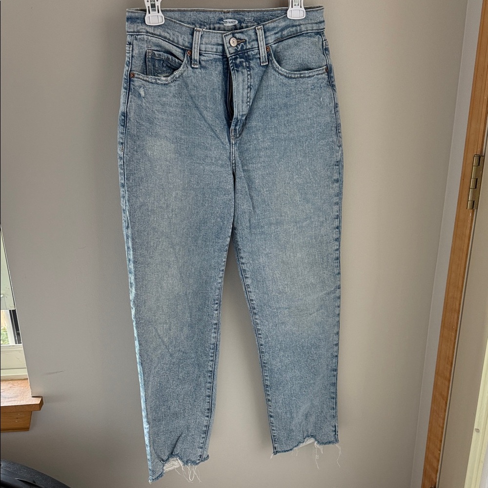 Old Navy Light Blue High Rise Straight Denim Jeans
